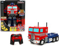 Jada Radio Control Transformers Optimus Prime Convertible 34 cm 2 Channel 2.4 GHz RC Truck Light and Sound Moves in All Directions Transforms into Robot +8 Years (9333521314R00)