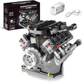 Mini V8 Engine Kit That Runs - Build Your Own STEM V8 Model Engine Kit for Adults8-Cylinder Engines Building Block Sets Mechanic Engineering Construction Toy for Youth &amp Teens (715 PCS)
