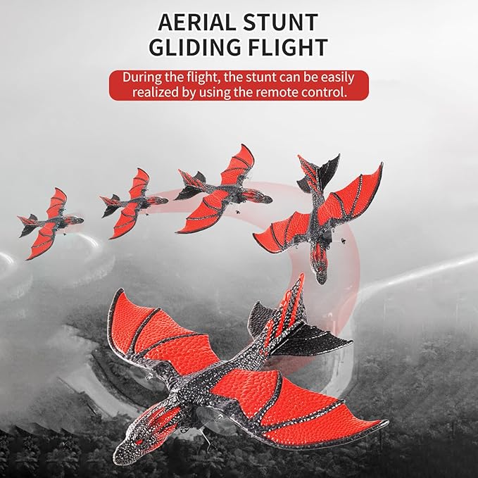 GoolRC Remote Control Plane RC Airplanes 2.4Ghz Remote Control Airplane with Gyro Stabilizer EPP Foam Glider Toy for Beginners Adults 2 Batteries