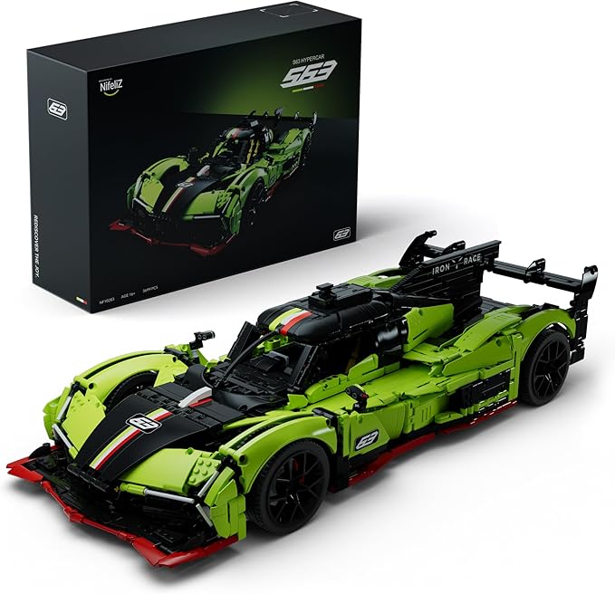 Nifeliz S63 Hypercar Model Building Set 1:8 Scale Collectible Racing Car for Adults Build and Display Race Car Model for Home or Office Décor Gift for Motorsport Fans (3699 PCS NF10283)