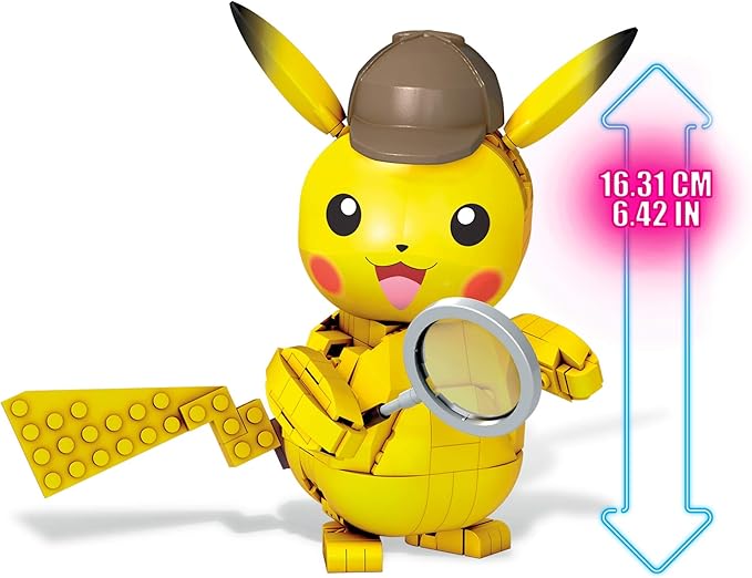 Mega Construx Pokemon Detective Pikachu Detective Pikachu Construction Set with Character Figures Building Toys for Kids (271 Pieces)