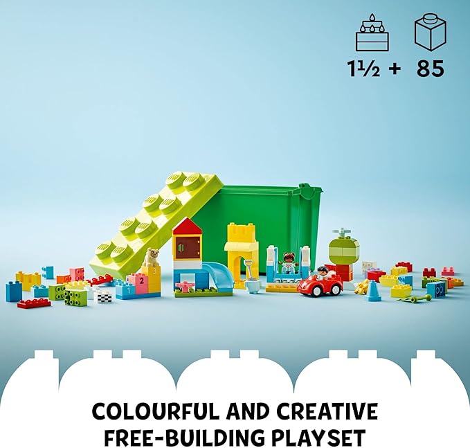 LEGO DUPLO Classic Deluxe Brick Box Building Blocks - Learning &amp Educational Toys for Toddlers Preschool Ages 1.5+ Years - Gift for Birthdays - Develop Fine Motor Skills - 10914