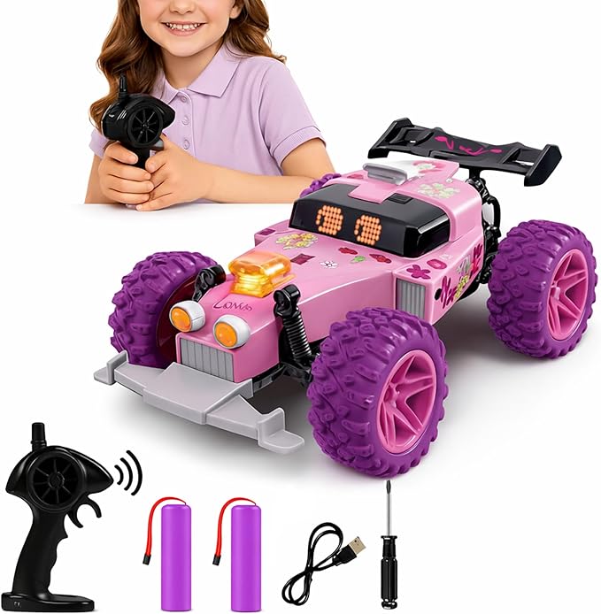 Remote Control Car RC Cars Toys for Kids with 2.4 GHz Remote Control4WD Electric Vehicle with Two Rechargeable BatteriesPlay Indoor and Outdoor