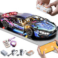 Sport Car Building Block Sets for Adults Technical Remote Control APP Race Car with LED LightsCollectible 1:14 Model Scale Engineering Toy Men Teens Boys Birthday Gift Age 8+ 8-12 12 13 14