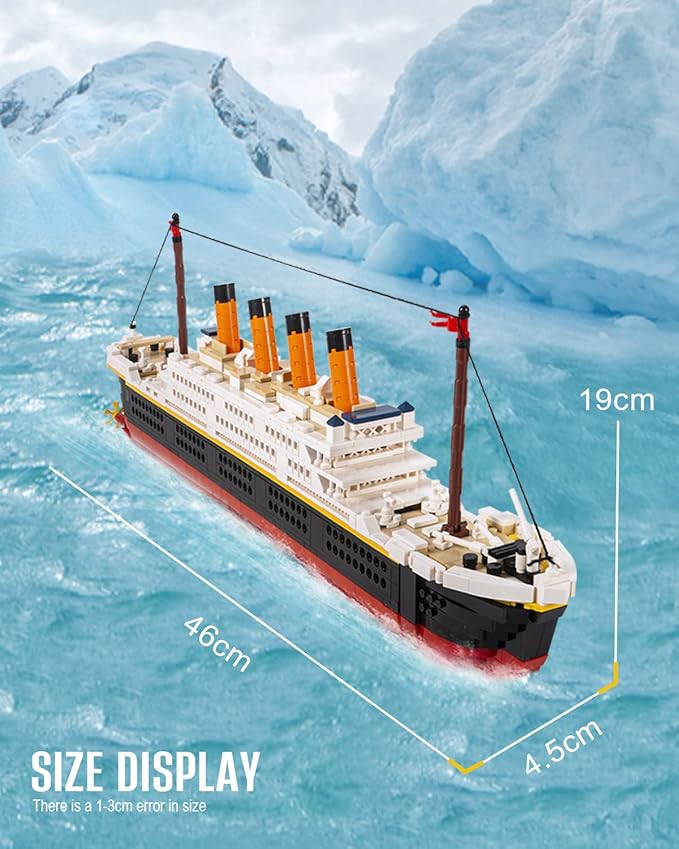 dOvOb Mini Blocks Titanic Building Set 1288 Pieces Mini Bricks Toys Gift for Adults and Kids