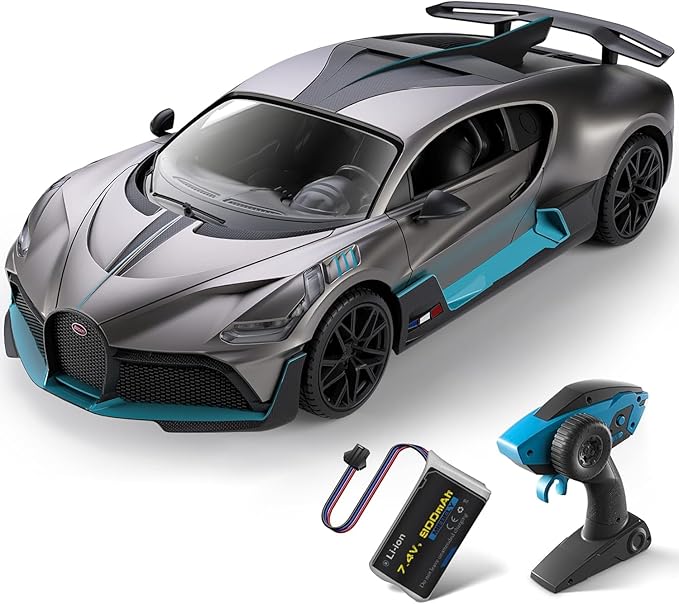 MIEBELY Remote Control Car Bugatti Divo 1/12 Scale Rc Cars 12Km/h 2.4Ghz Licensed Model Car 7.4V 900mAh Toy Car Headlight for Adults Boys Girls Age 6-12 Years Birthday Ideas Gift