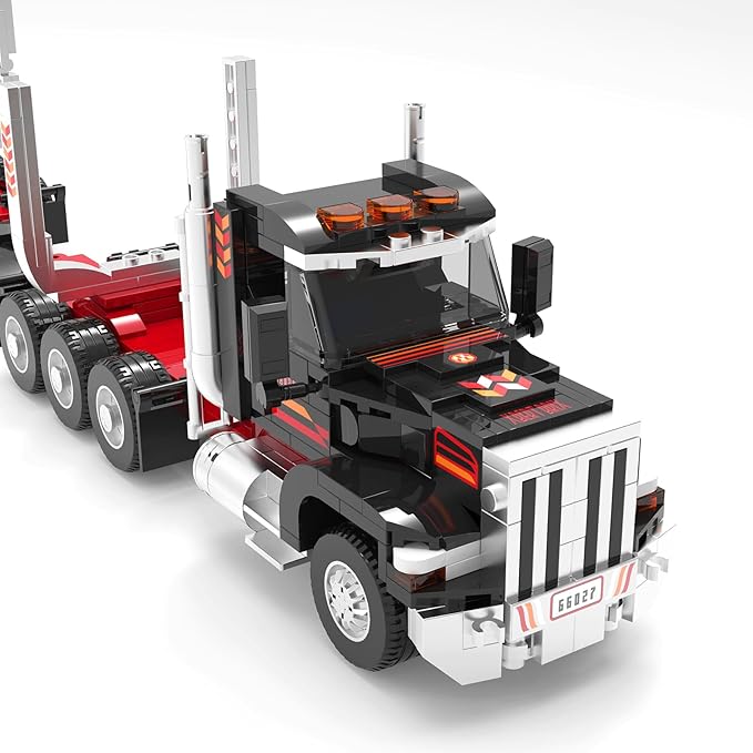 Xbert Logging Trucks Building Block Sets Wood Transport Timber Truck Farm Tractor Trailer Model Vehicles Toys Gift for Boys