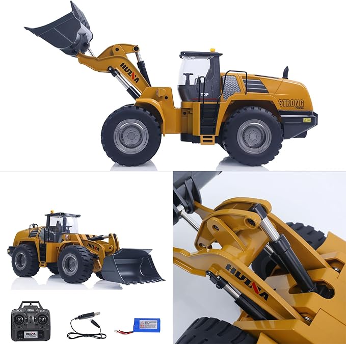 TOUCAN RC HOBBY US in Stock 1/14 HUINA Toys 2.4G 10CH Radio Controlled Loader 1583 Electric Lifting System Lights Sound RC Construction Vehicles Assembled for Adult