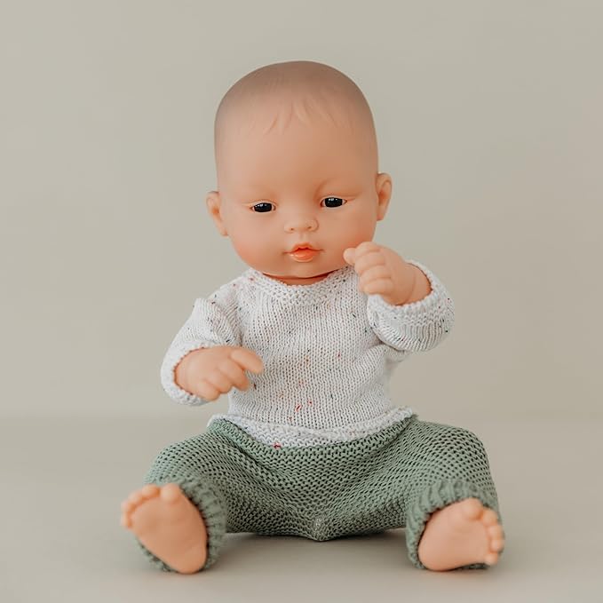 Miniland Doll 12 5/8'' Asian Boy (Polybag) - Made in Spain Anatomically Correct Quality Inclusion