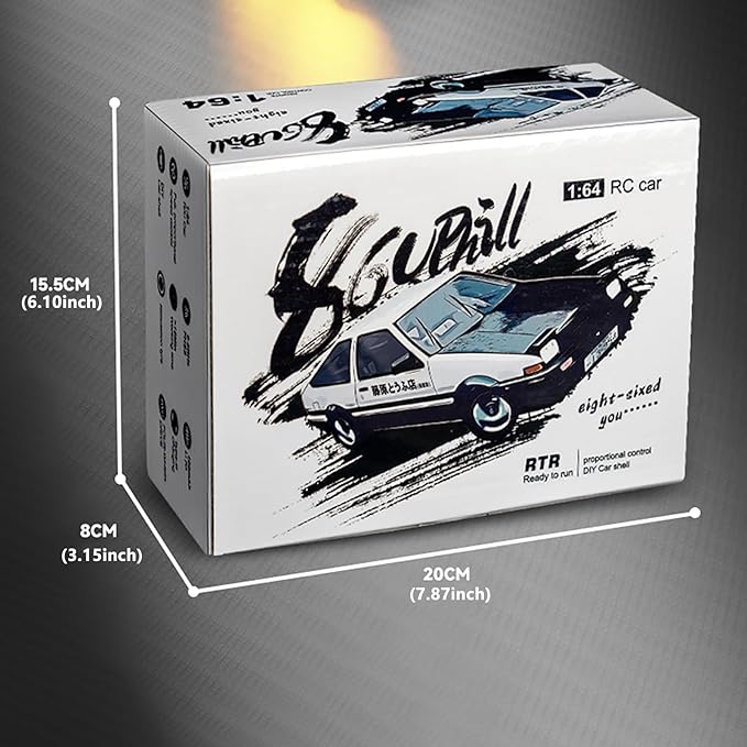 RC Drift Car New AE86 Mini Desktop Remote Control Car 1/64 RC Drifting Racing Vehicle 2.4G Full Scale Electric Toy Boys Cars