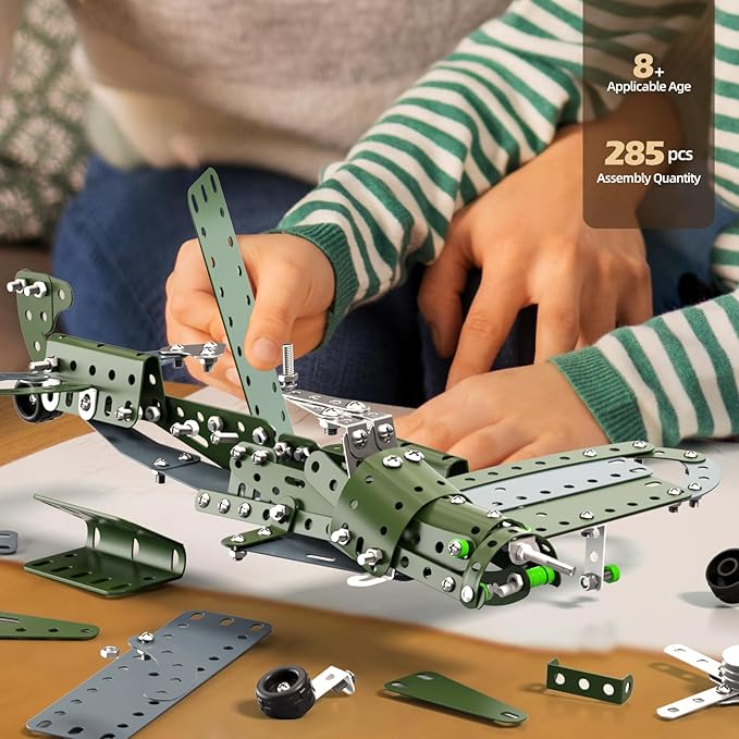 Model Airplane STEM Building Projects Toys - DIY Building STEM Projects Toys for Kids Boys Girls Ages 8-12-16 Assembly Science Kit Model Plane Birthday Gift Toys for Kids Boys 8 9 10 11 12 Years Old
