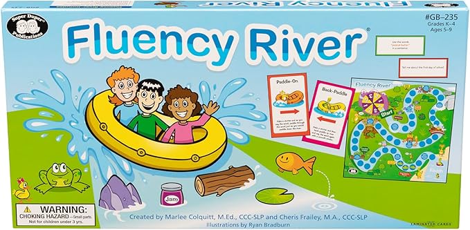 Super Duper Publications | Fluency River® Fluency Speech Improvement Board Game | Educational Learning Resource for Children