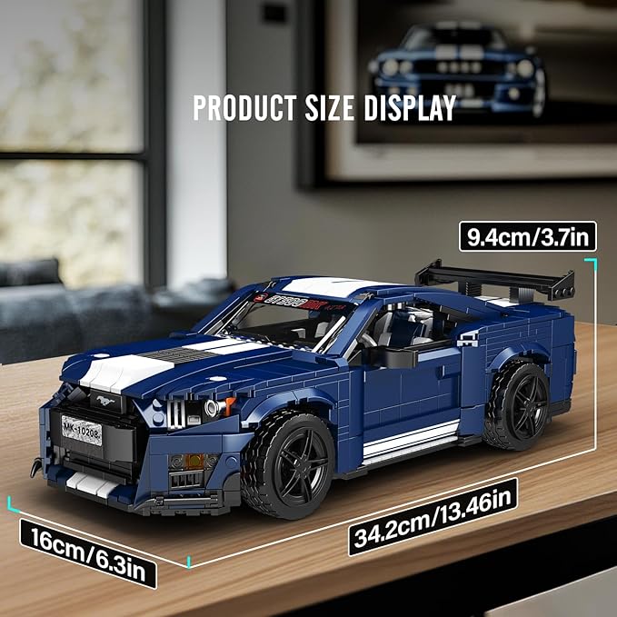 Mould King 10208 Car Model Building Kit Classic Sports Car Model Toys MOC Bricks Collectible Building Blocks Static Version 1556 Pieces