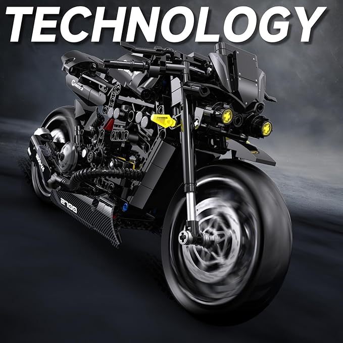 1:8 Motorcycle Building Set for Adults Kickstand for Display Gift for Adults Teenage Gifts on Birthday(583PCS)
