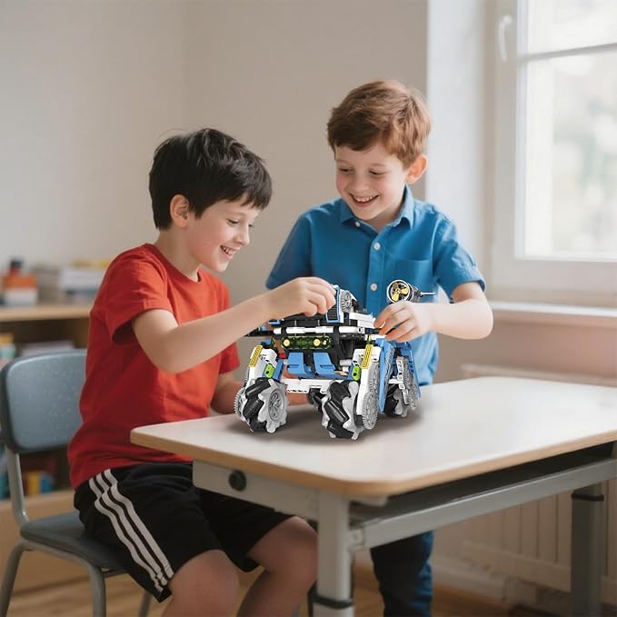 3-in-1 Programmable Robotics Kit with Remote and App Control - STEM Educational Building Toy for Kids Ages 8-12 Ideal Birthday for Boys (856PCS)