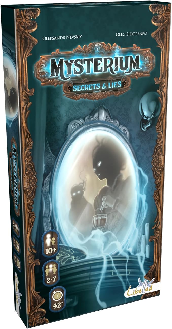 Asmodee Mysterium Secrets &amp Lies Board Game EXPANSION - Unravel New Mysteries Cooperative Family Fun for Kids &amp Adults Ages 10+ 2-7 Players 42 Minute Playtime