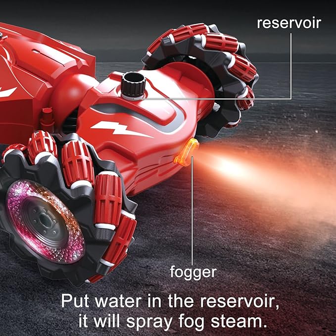 Upgraded Hand Gesture Sensing RC Stunt Car with Lights Music Spray Drift Hand Gesture RC Car 360° Spins All Terrains Hand Controlled Truck Toys for 6 7 8 9 10 Year Old Boys
