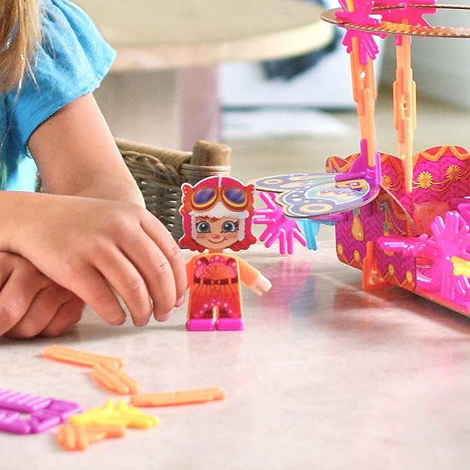 Butterfly Hot Air Balloon | Build-Your-Own Magical Adventure Play Set Kids 3D Puzzle Toy - STEM Girl Toys Ages 6-7 and Up (135+ Pieces)