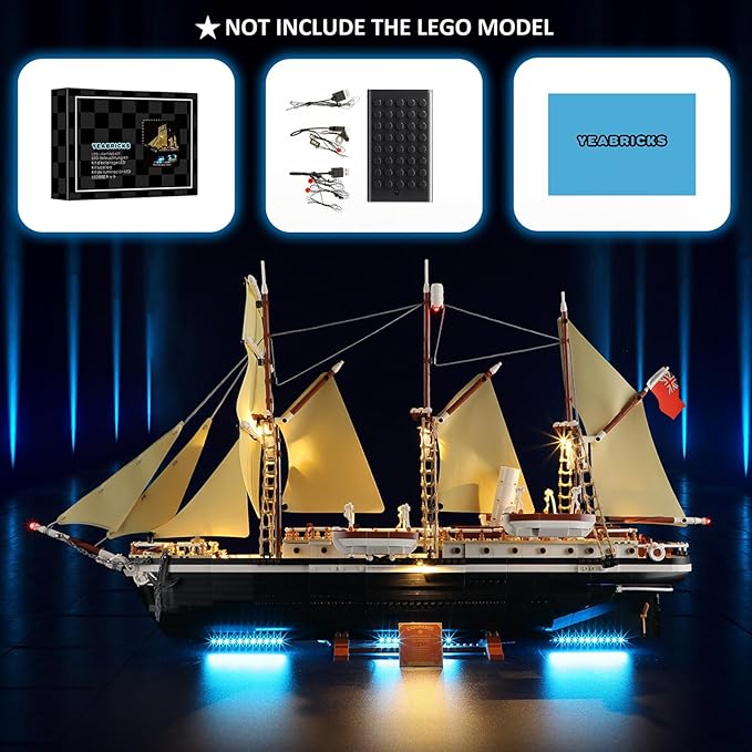 YEABRICKS LED Light for 10335 Icons The Endurance Ship Building Blocks Model (Building Set NOT Included)