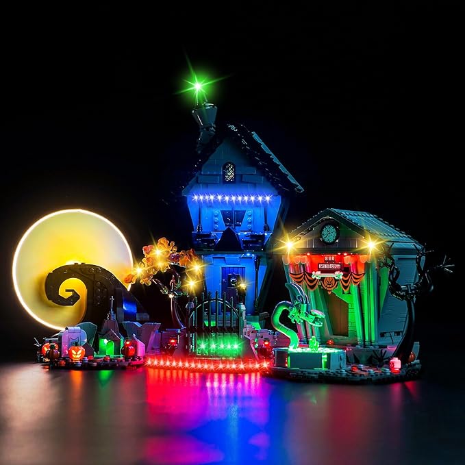 Led Light Kit Compatible with Lego Disney Tim Burton's Christmas 21351 Building Set Gift Idea for Adult Builders and Fans (Model Not Includd)