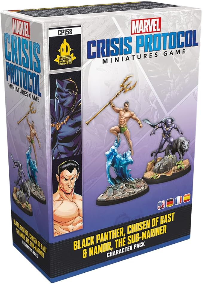 Atomic Mass Games Marvel: Crisis Protocol Black Panther Chosen of Bast &amp Namor The Sub-Mariner Character Pack - Tabletop Superhero Game Ages 14+ 2 Players 90 Min Playtime Atomic Mass Games