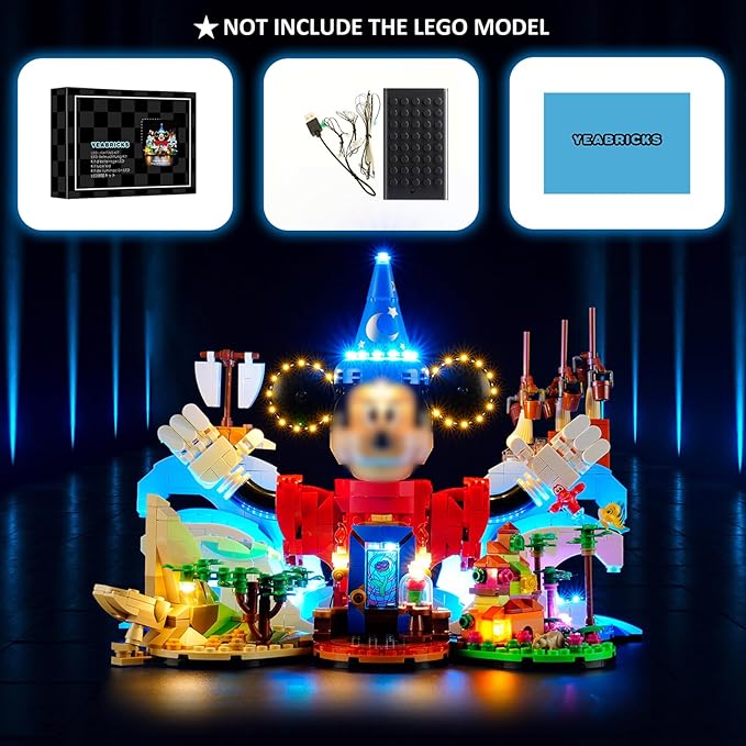 YEABRICKS LED Light for 21352 Ideas Magic of Disney Building Blocks Model (Building Set NOT Included)