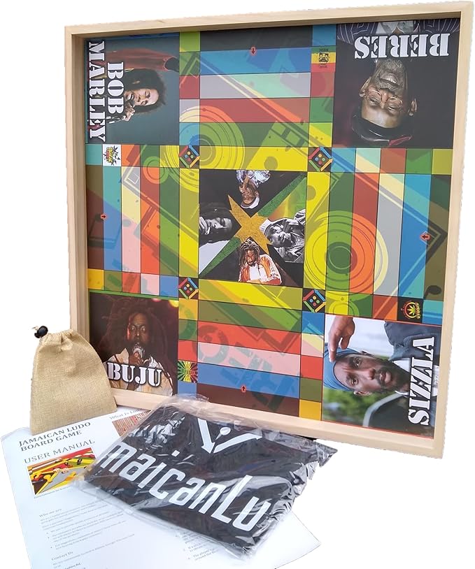Jamaican Ludo Reggae Legends Edition v2.0 | 24in x 24in Board Game | Family Game Night Activity | Fun Easy Multi-Player Entertainment (Ludi/Ludy/Loodi)