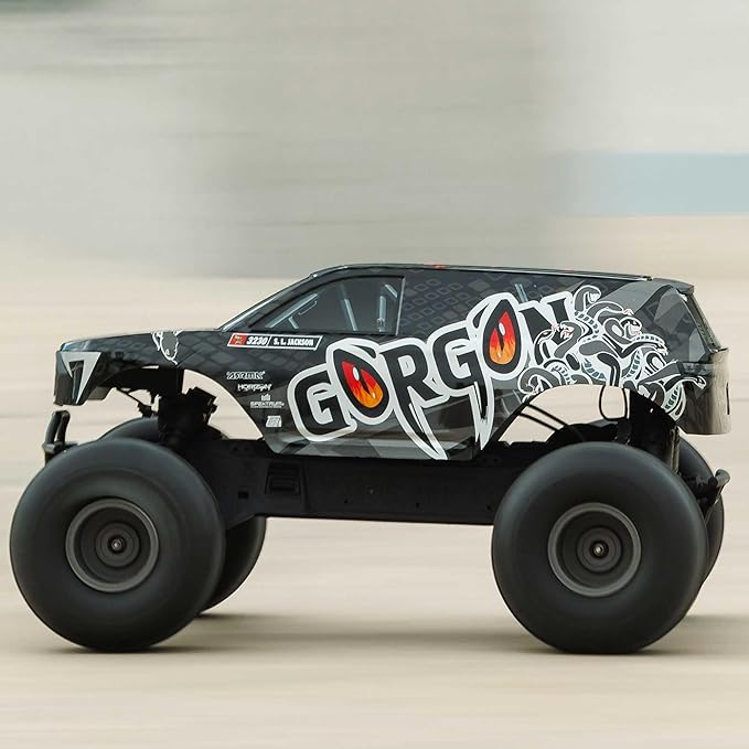 ARRMA RC Truck 1/10 Gorgon 2 Wheel Drive RTR Brushed Monster Truck Battery &amp Charger Included Gun Metal ARA3230ST3