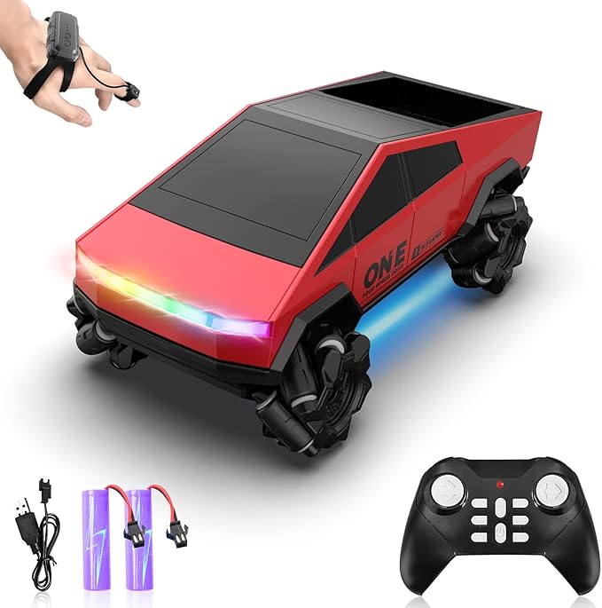 Gesture Sensing RC Stunt Car Toys for 6-12 Years Old Boys Girls 1/28 Scale 4WD RC Drift Car 2.4Ghz RC Cars Seven Light Modes Hand Controlled 360°Rotating Cool Birthday Gifts for Kids