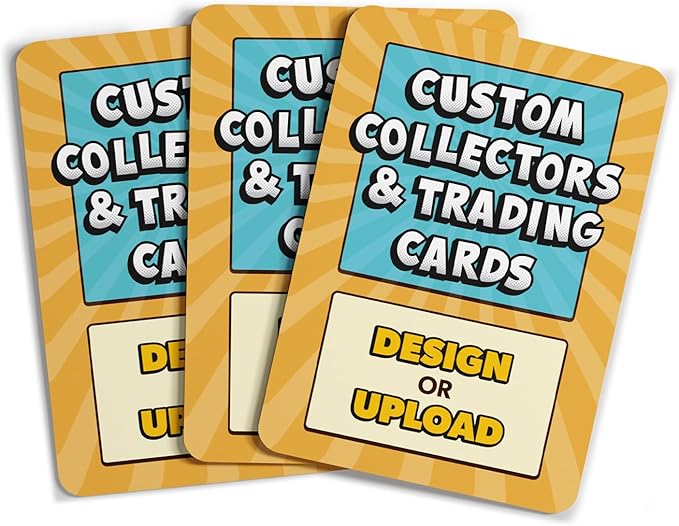 GotPrint Custom Collectors Cards | Add Your Photo Name Stats or Text | Personalized Design | Sports Teams | Baseball | Gaming | Gifts for Kids and Family Rounded Rectangle 2.5” x 3.5” 500 Qty