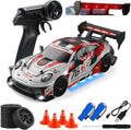 RC Drift Car 1:24 Scale Remote Control Vehicle for Kids2.4GHz 20KM/H 4WD High Speed RC Cars with LED Light Two Batteries &amp Drifting Tires Racing Sport Toy Cars for Adults Boys Girls Kids 8606RD