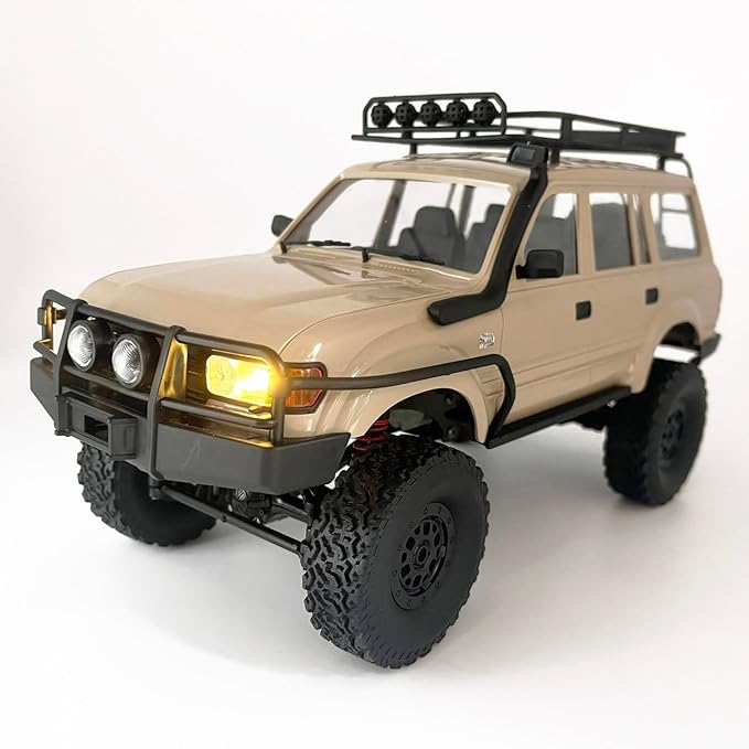 RC Rock Crawler RC Truck 4x4 WPL C54-1 RTR 1/16 Scale RC Crawler Off Road Truck All Terrain with Upgraded Chassis and Shock 260 Motor New Gearbox Bumper Roof Rack Hobby Toy Adult