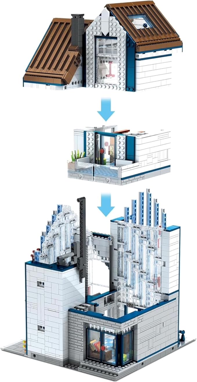 General Jim's Modern Library Glass Modular Building Blocks Set