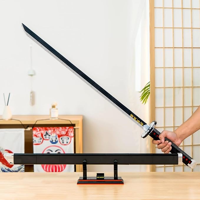 TOY PLAYER Kamado Tanjirou Sword Building Set Compatible with Lego Katana Building Block Set Gift for Adult