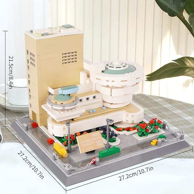 Oichy Building Blocks Set 902PCS World Famous Architectural Model Kits Guggenheim Museum Toys Building Sets for Adults and Kids