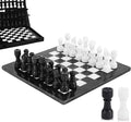Marble Chess Set for Adults 12 Handmade Black &amp White Board Game with 32 Chess Pieces 2 Extra Queens &amp Storage Box Luxury Travel Game Elegant for Home Decor