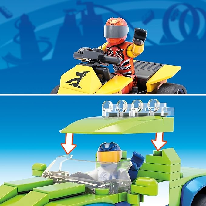 Hot Wheels Mega Construx Off-Duty and ATV Construction Set Building Toys for Kids 5 Years and Up