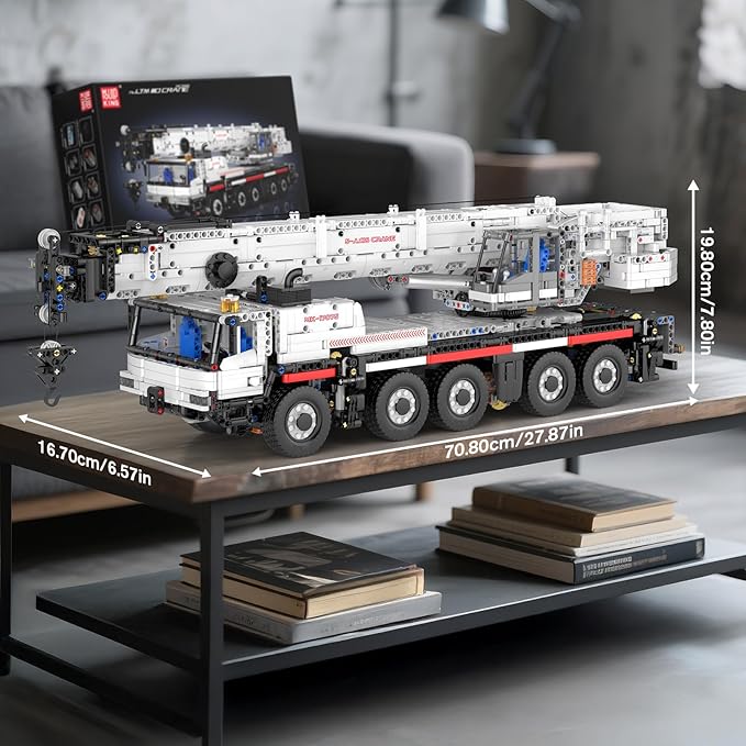 Mould King Construction Crane Building Sets 17075 APP Programmable Construction Vehicle Model Large Vehicles Crane Building Kits Gift for Adult/Collections Enthusiasts(3248 Pieces)