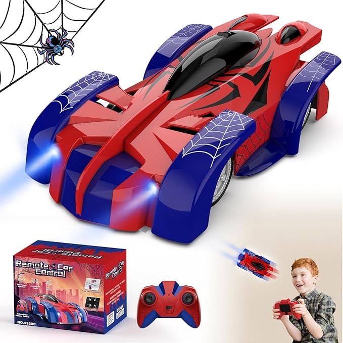 Wall Climbing Remote Control Car 360° Rotating RC Stunt Car with Headlight Rechargeable RC Cars Toys for 3 4 5 6 7 8-12 Year Old Boys Girls Kids