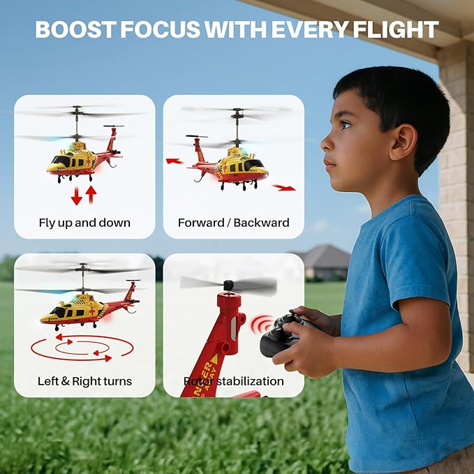 SYMA S53H Remote Control Helicopter with Simulation Rescue Design One Key Take-Off Altitude Hold Low Battery Alert for Boys and Enthusiast 8.66x2.36x3.7 in