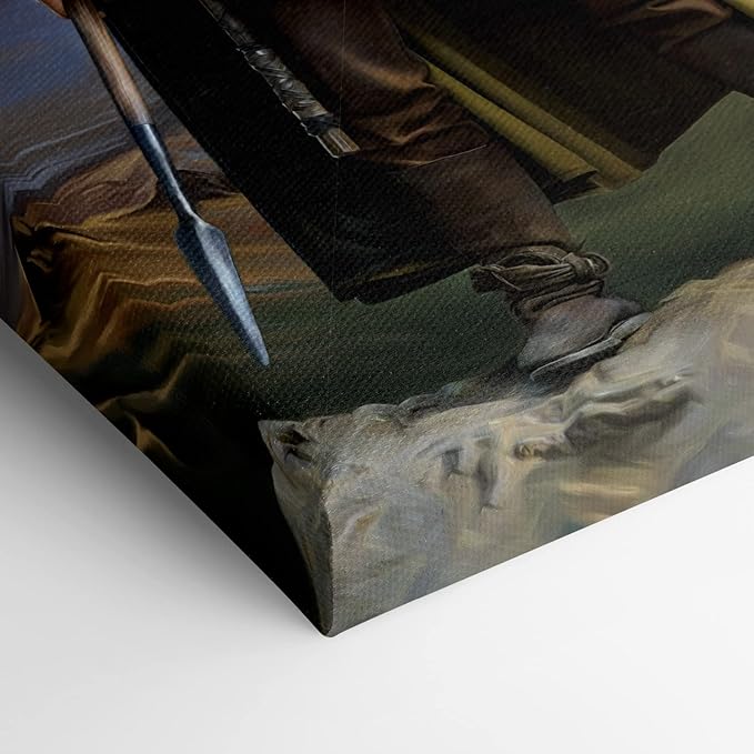 Turn Me Royal Custom Portrait from Photos Personalized Norse Portrait Canvas Wall Art as Unique Birthday Viking Gift for Men Turn Him into Superhero (The King of Vikings 12 x 16)