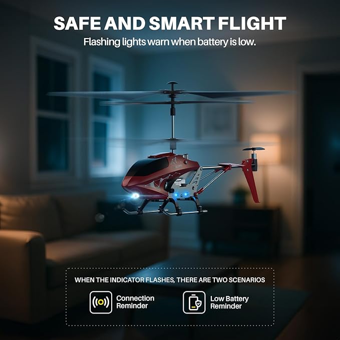 SYMA S107H-E RC Helicopter for Kids 8-12 and Beginners Remote Control Helicopter with Altitude Hold 2 Speed Modes Whole Alloy Toy for Boys Girls Indoor Gift