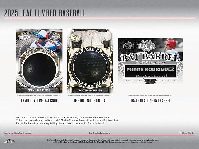 2025 Leaf Lumber Baseball Hobby Trading Card Box (One Autograph Per Box)
