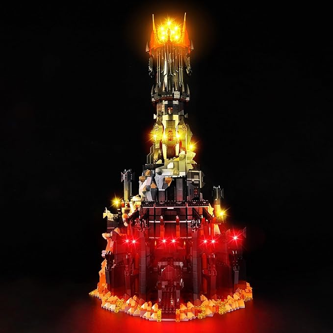 Kyglaring LED Light Kit Compatible with Lego The Lord of The Rings: Barad-dur 10333 Building Blocks Upgraded Lighting Accessories for 10333 Model Set (Model Not Included) Classic Version