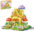 Mushroom House Building Set Cute Creative Ideals Treehouse Architecture Mini Micro Building Blocks Kit Educational Home Décor Gifts for Adults - Cartoon Fairy Tale Castle Blocks Bricks 2830PCS|