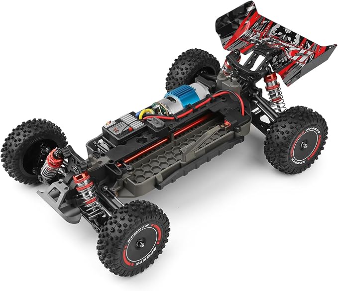 GoolRC WLtoys 124010 RC Cars for Adults 1:12 Scale Remote Control Car 4WD 55KM/H High Speed RC Racing Car 2.4GHz All Terrains Off Road RC Buggy Trucks for Teens (Black)
