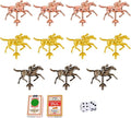 Horse Race Board Game Replacement Horses Horse Racing Board Game Horse Figurines with 11 Horses(4 Gold 4 Rose Gold 3 Silver-Gray Horses 2 Dices and 2 Playing Cards NO Game Board Included)