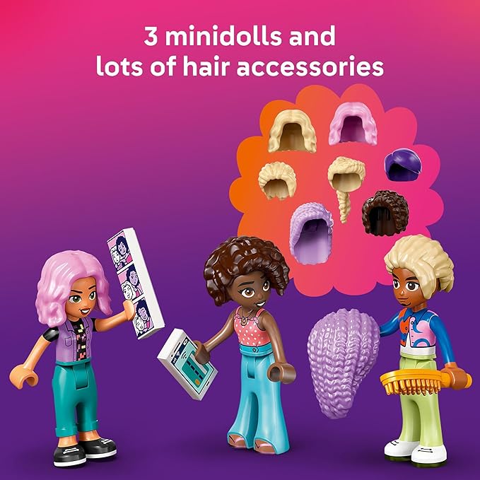 LEGO Friends Hair Salon and Accessories Store Toy Building Set - Hair Salon Toy for Girls and Boys Ages 7+ - Gift Idea for Kids Birthday - with 3 Minidolls - 42662