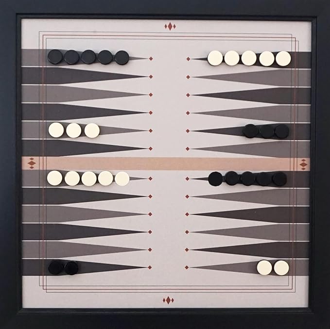 Magnetic Canvas Game Set. Chess/Checkers/Backgammon/TIC TAC Toe. Decrotive Game Sets use an mounting System That Gives Easy Access to Them. (Modern)