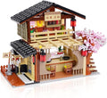 Toy Building Block Japanese Sushi Shop Model Kit Compatible with Regular Size Brick Creative Construction Shop House City View Birthday Gift for Adult Children Kids Boys Girls 8+ 763 PCS